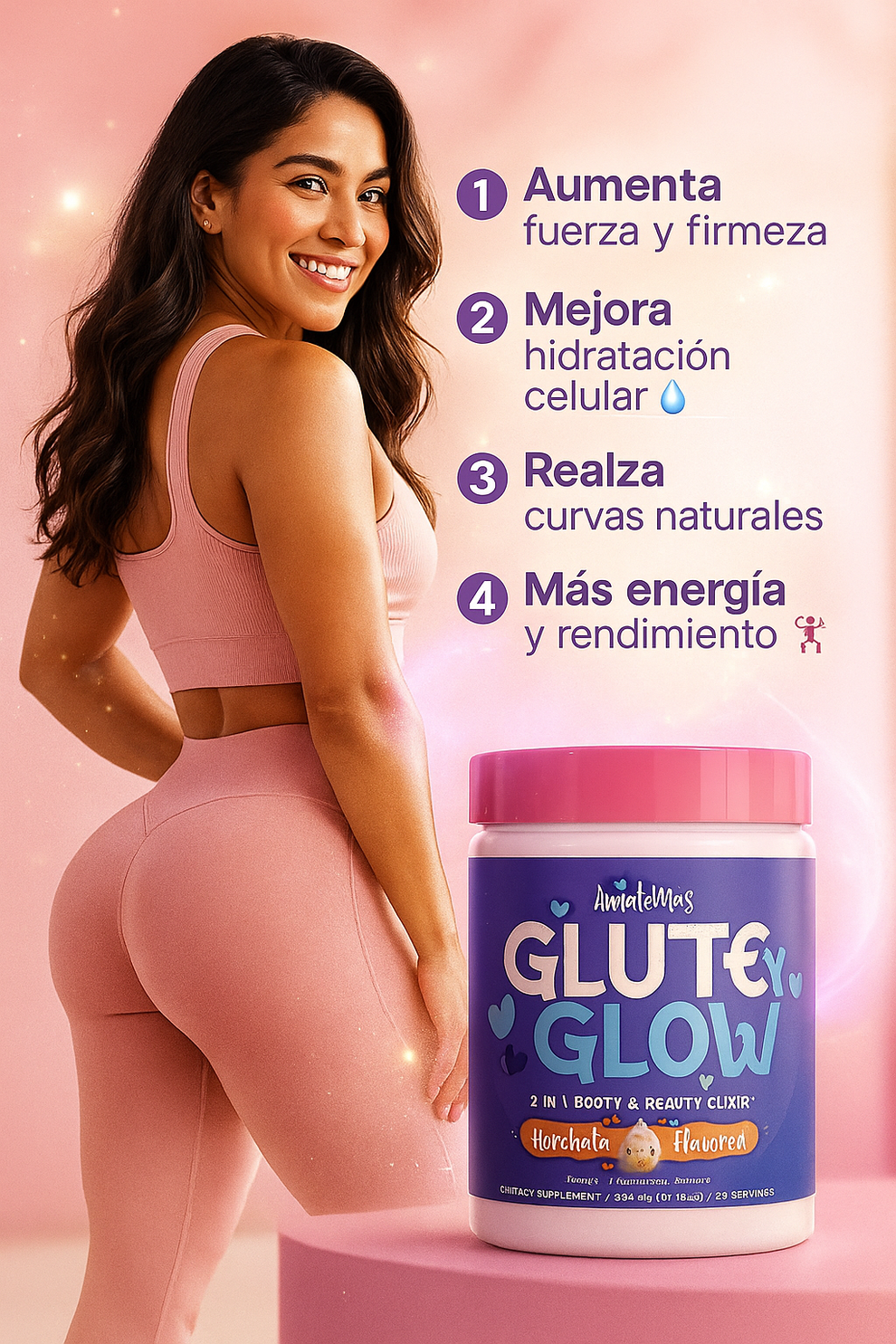 Glute GLOW-CREATINA ESPECIAL SOLO PARA MUJERES QUE AMAN SU CUERPO