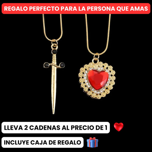 CADENAS DE AMOR LEAL®(COLOR DORADO/PLATEADO)